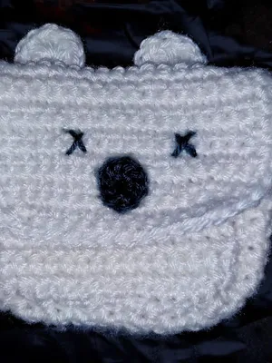 Image of: Bear Crochet Pouch